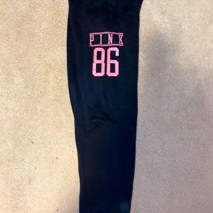 PINK Tapered Sweatpants Black
